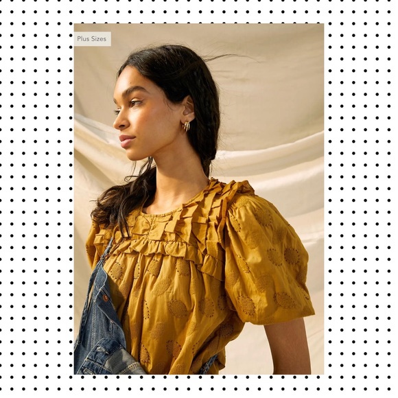 NWT Anthropologie x Let Me Be - Aiko Ruffled Blouse Top 8 - Picture 4 of 12